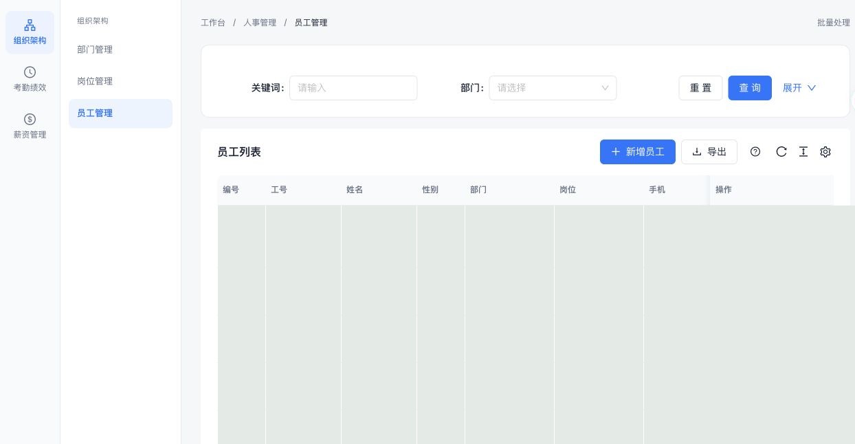 员工管理：筛选、档案与任职状态
